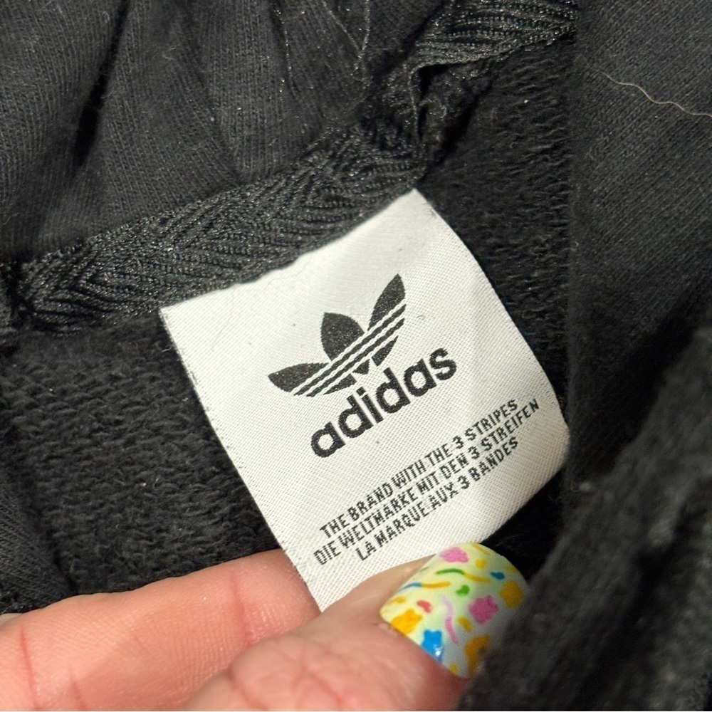 Adidas Trefoil Logo Black & White Woman’s Hoodie Size S - Picture 4 of 11